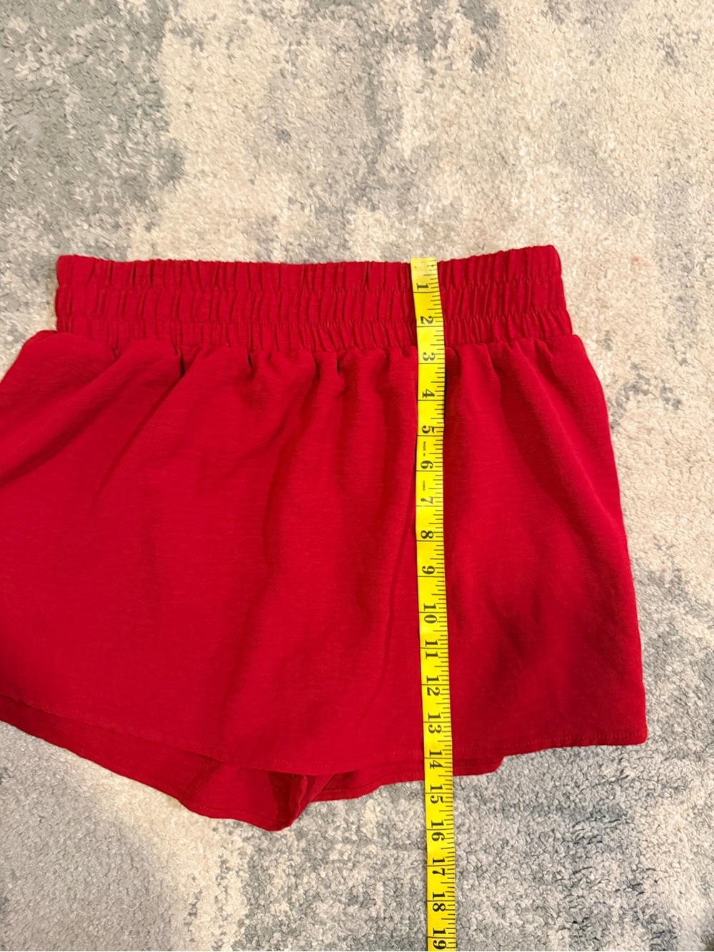 Timing Red Smocked-Waist Circle Mini Skorts - Picture 7 of 7